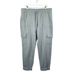 Calvin Klein Pants Womens XXL Gray Performance Jogger Cargo Elastic Drawstring